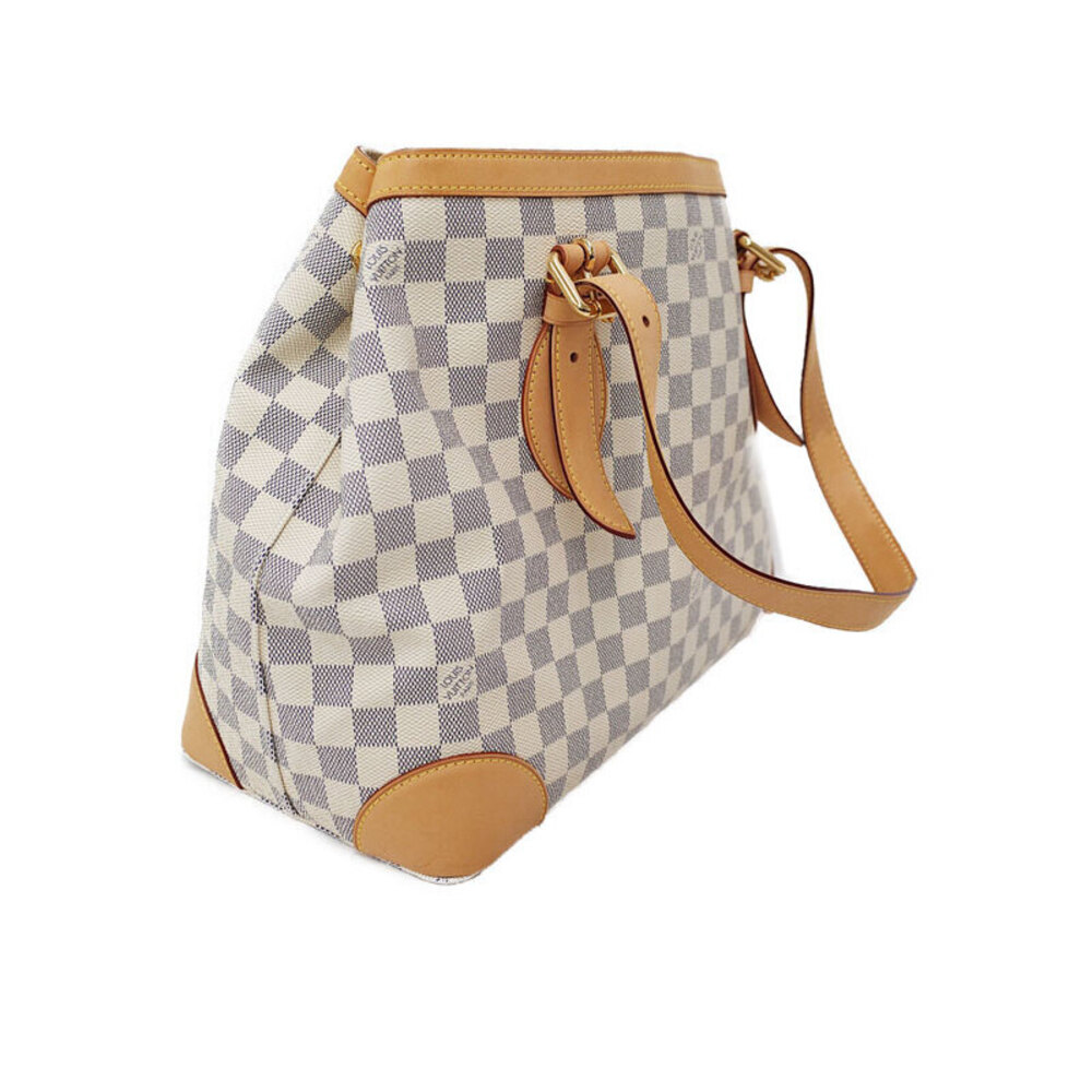 Louis Vuitton Tote Azur White Hampstead Bag Damier